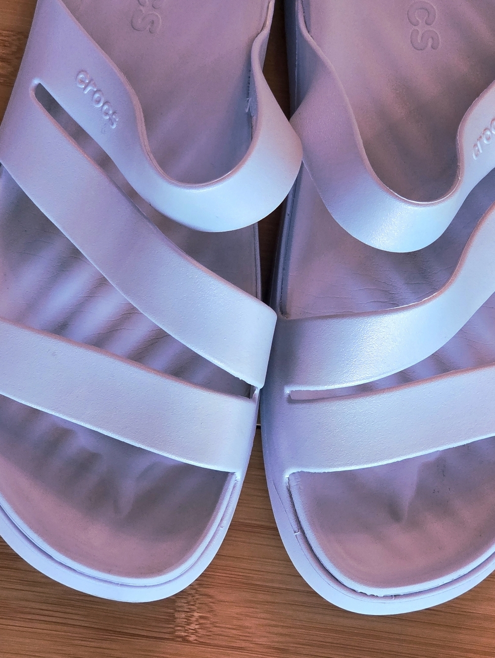 Crocs Getaway Shimmer Strappy Sandal Lavender Purple Platform Size 11 Women's - Picture 6 of 15